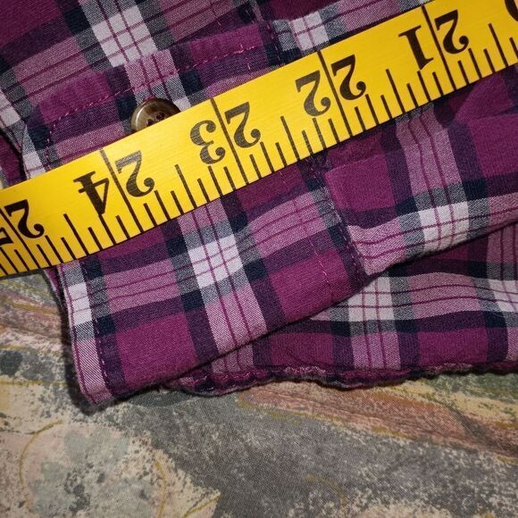 Old Navy EverydayShirtRegularFitBuiltinFlex XL PlaidLngslvsPocket ButtonUp Men's - Picture 6 of 8